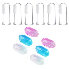 US 6~12 Pack Baby Finger Toothbrush Silicone Oral Massager Pets Infant Toddlers