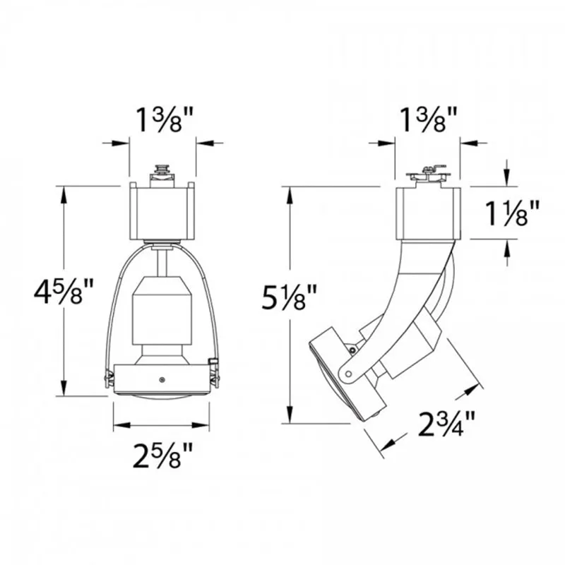 WAC JTK-104LED 8W LED Miniature Line Voltage Track Head, J/J2 Track