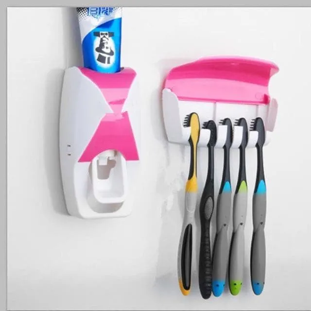 WALL MOUNT RACK BATH SET TOOTHPASTE SQUEEZERS