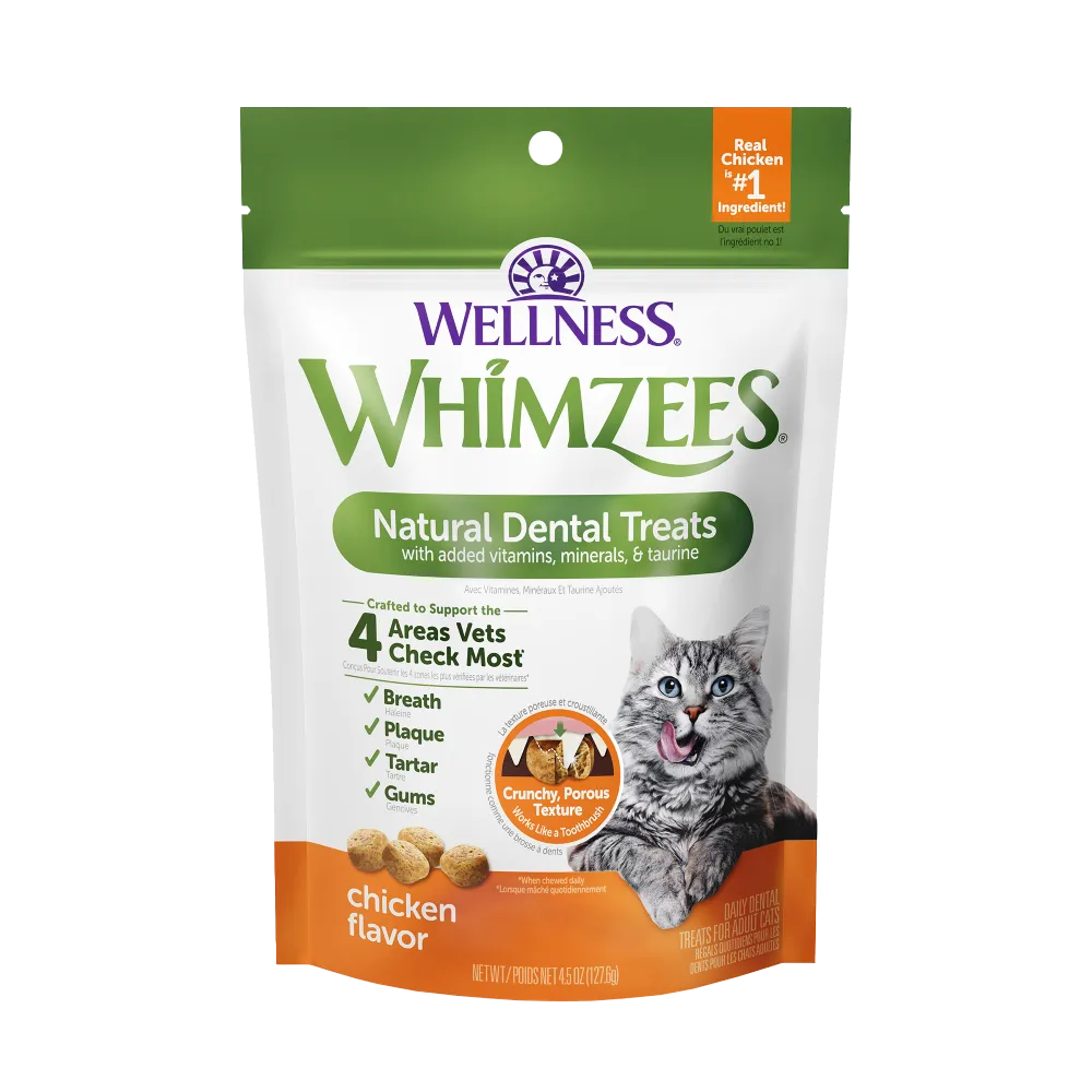 Whimzees Cat Natural Dental Treats Chicken 4.5oz