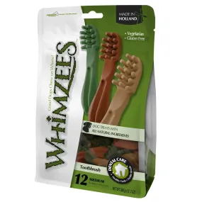 Whimzees Toothbrush Medium 6 x 12 Bags x 110mm - DECEMBER SPECIAL OFFER - 7% OFF