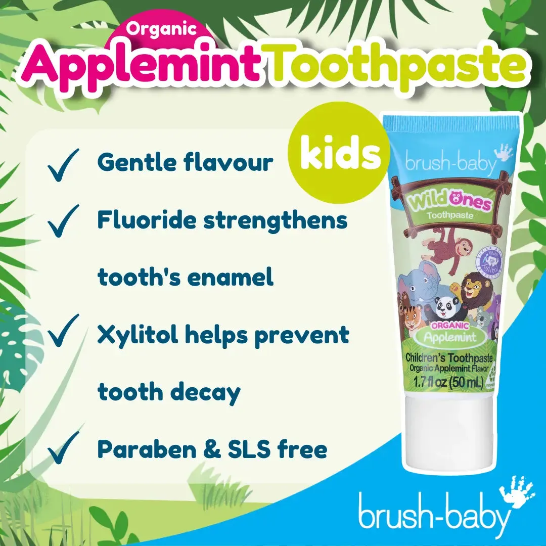 WildOnes Applemint Childrens Toothpaste - 3 Pack