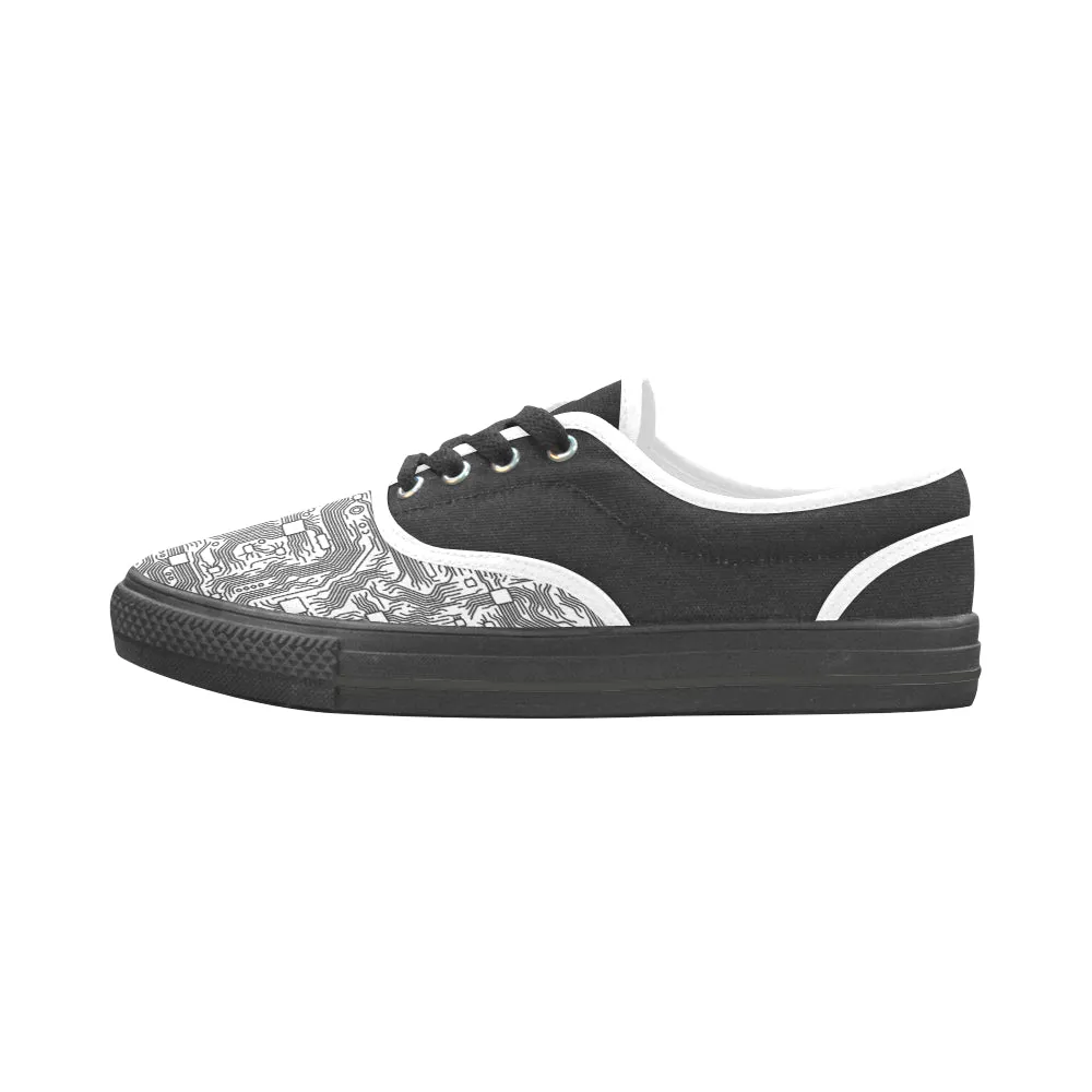 Women's Monochrome Circuit Aries Print Low Top Canvas Shoes