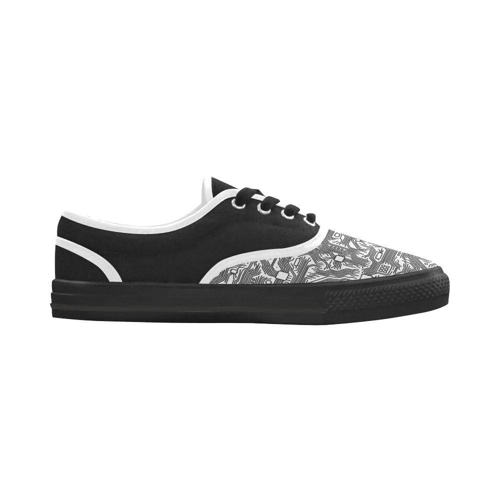 Women's Monochrome Circuit Aries Print Low Top Canvas Shoes