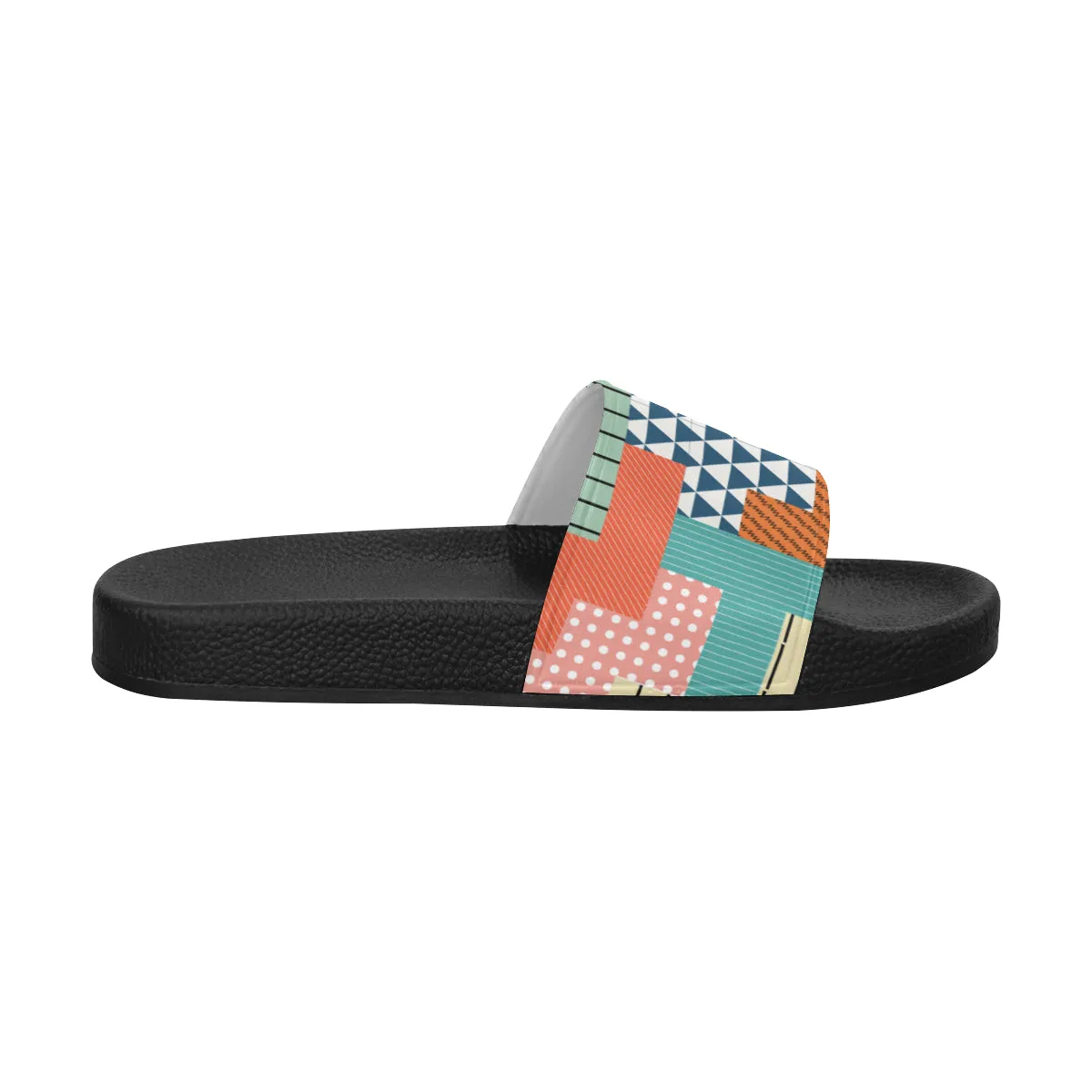 Women's Puzzle Casual Print Sliders Sandals