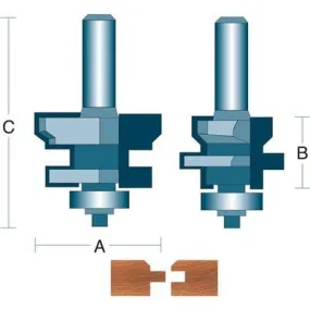 Wood V Groove Grooving Panel Cutter Paneling Flooring Carbide Router Bit Set